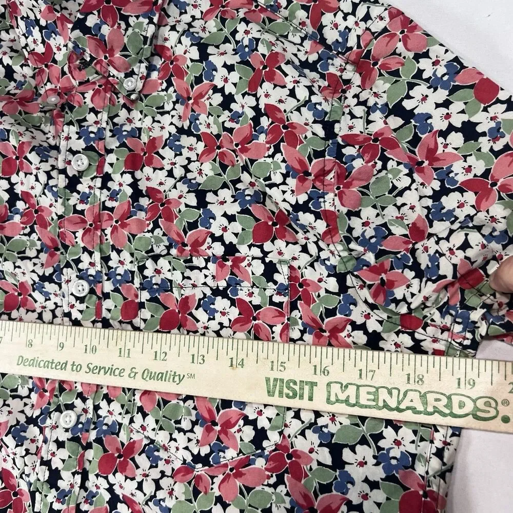 J.CREW Men's Slim Flex Washed Short Sleeve Allover Floral Print Shirt Size S